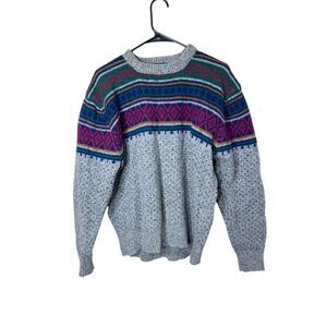 Vintage Fieldmaster‎ Wool Blend Nordic Fair Isle Sweater Size M